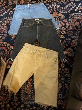 Bundle of Levi's 501 XX men 34 denim cutoff shorts